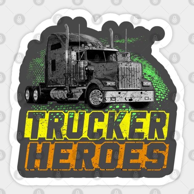 Trucker Truck Driver Trucker Heroes Sticker by Trucker Heroes